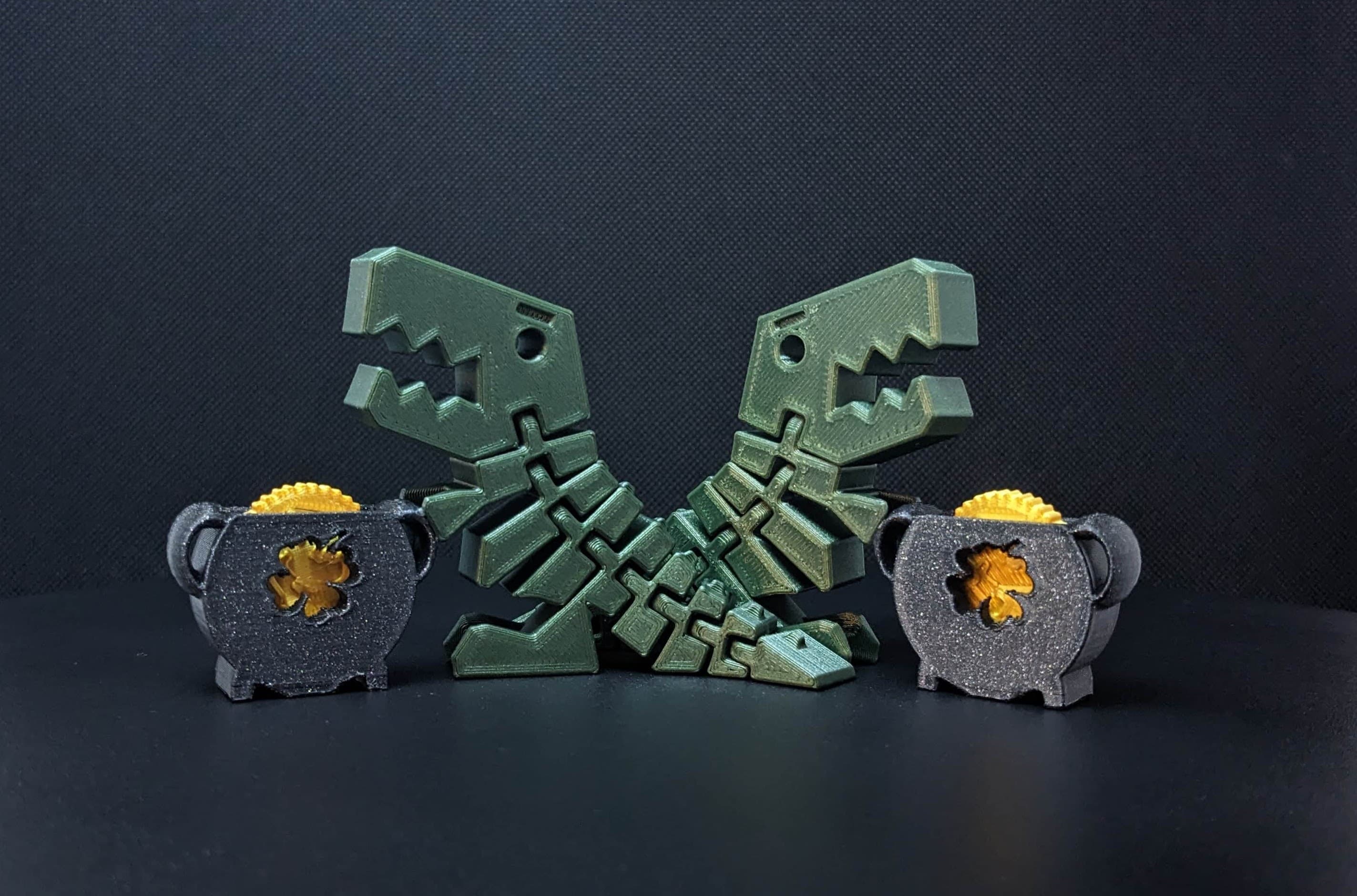 0.4 Nozzle on 0.2 LH with 10% infill. Made here with Polymaker PolyLite PLA "Galaxy Black", "LM Sparkle Green", and "Silk Gold".