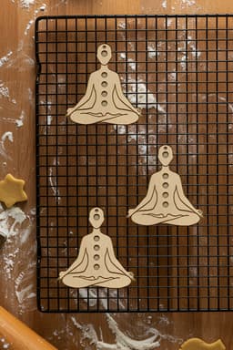 Yoga Cookie Cutter, Biscuit Cutter 3d model