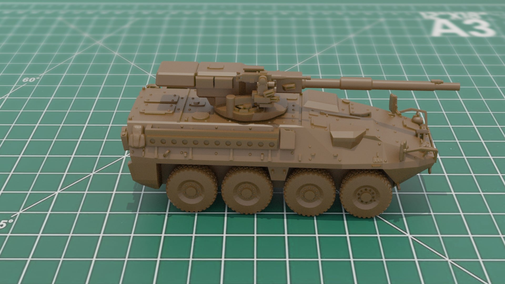 M1128 Stryker MGS 3D Print Digital Model 3d model