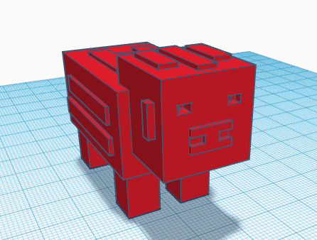 Minecraft pig 3d model