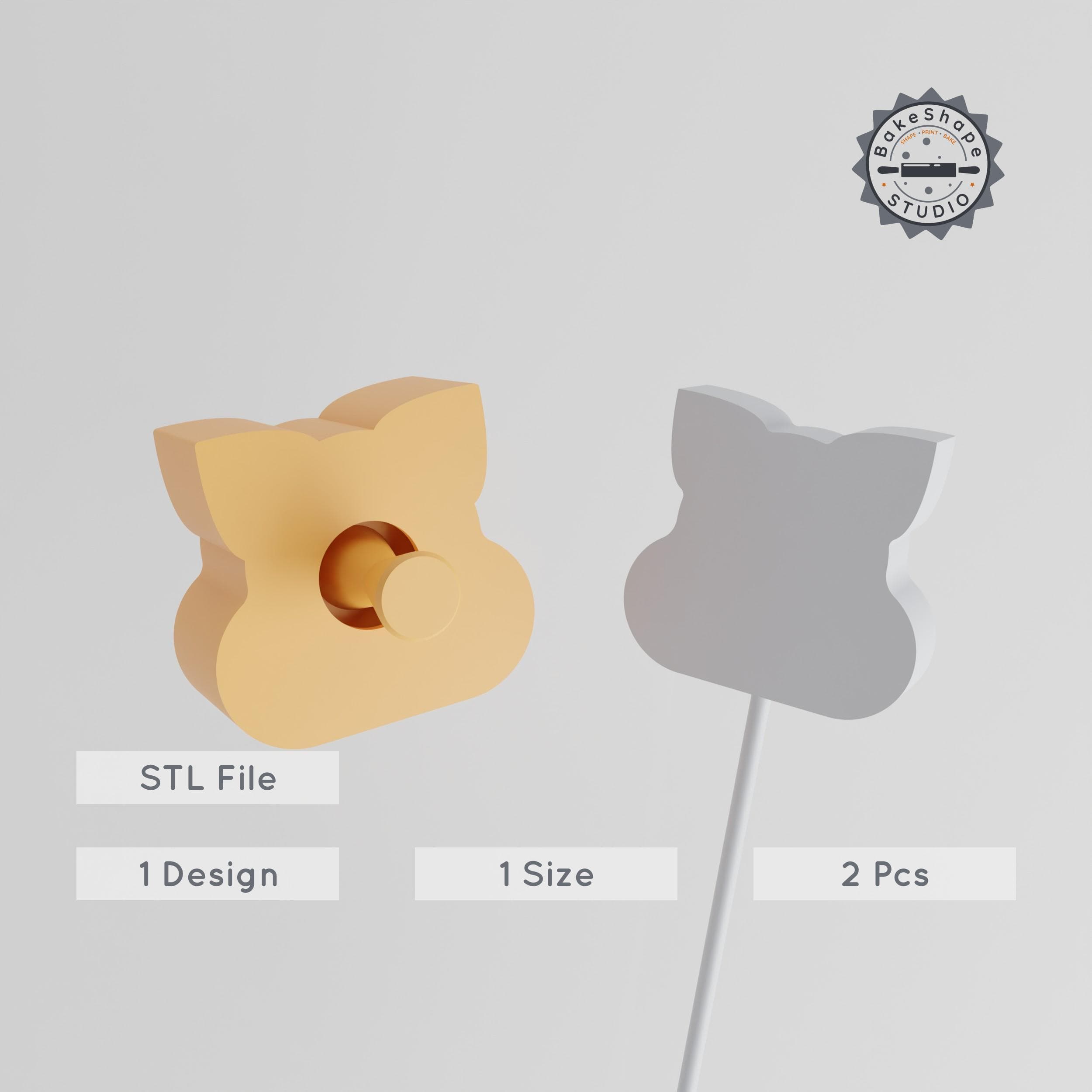 Wombat Cake Pop Mold, 2-Piece Set, Australian Wildlife Animal, Unique Marsupial STL for 3D Printing PRODUCT_1294 3d model