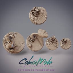 Bonsai Tree Base Pack (4pcs) 3d model