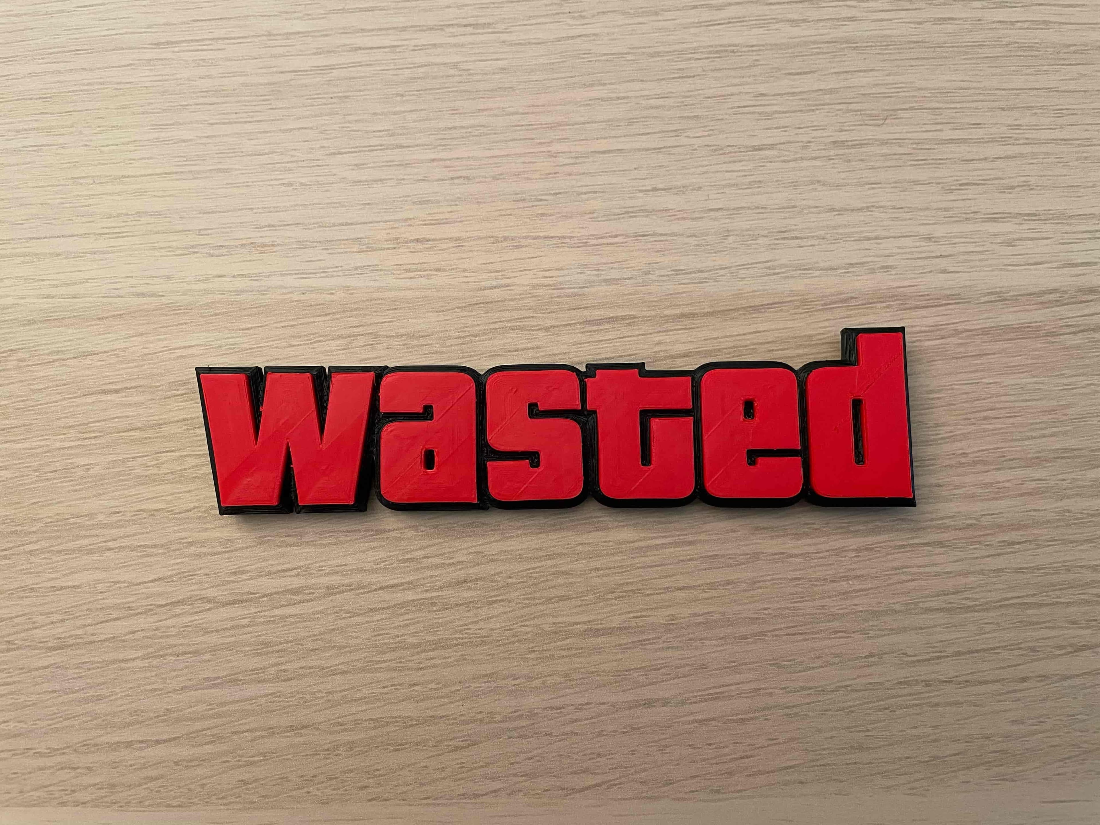 GTAV Wasted Plaque 3d model