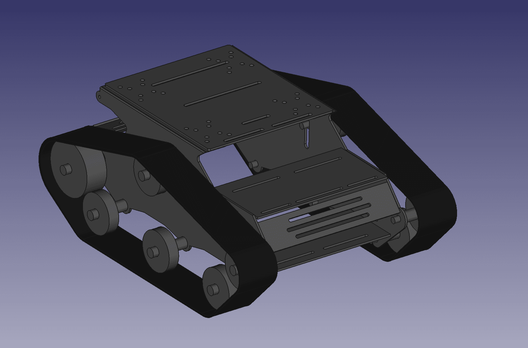 YP-100 Robot Tank Chassis 3d model
