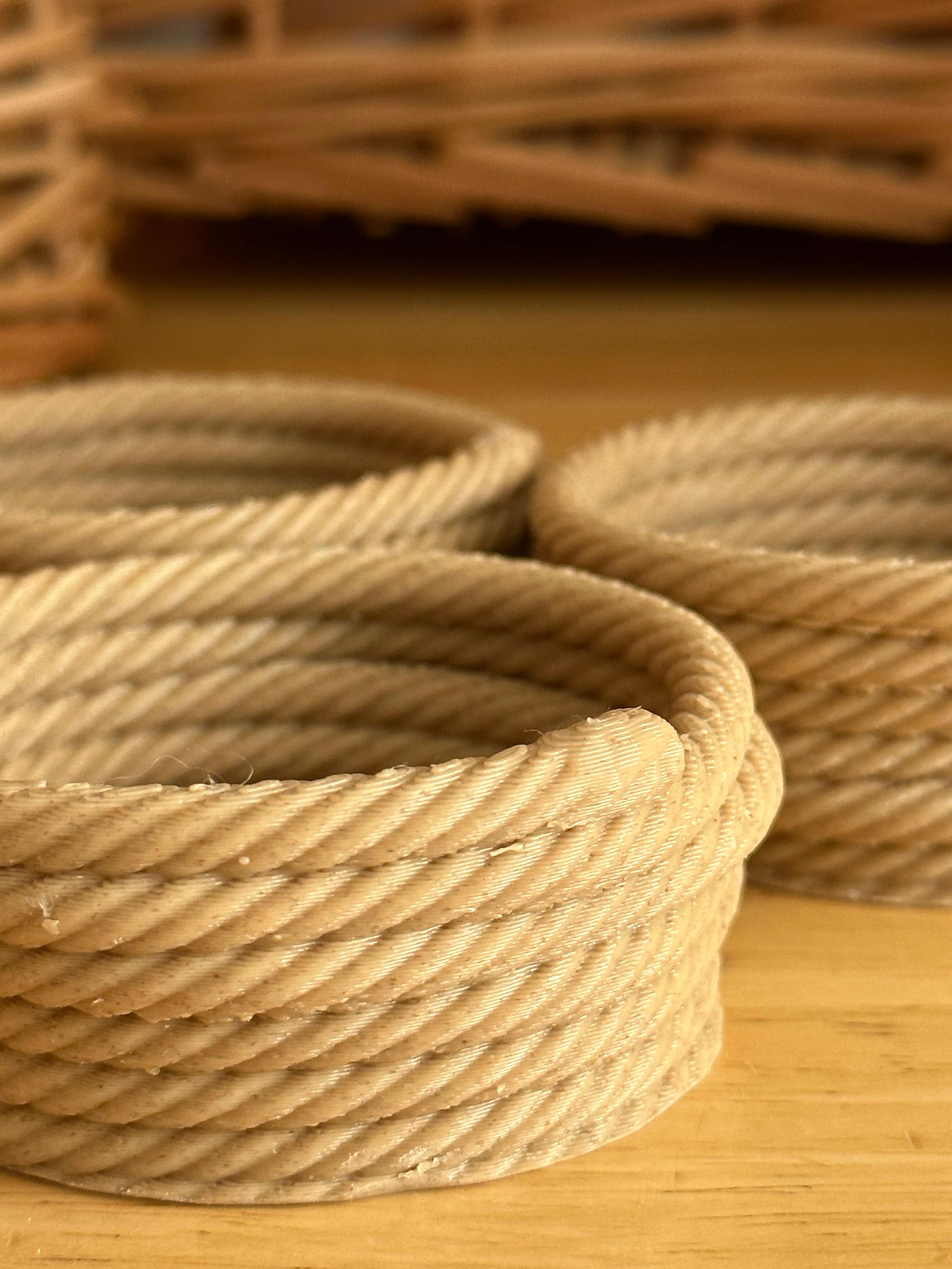 Sloppy Coiled Rope Bowls 3d model
