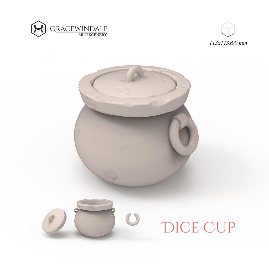 Cauldron Dice Cup 3d model