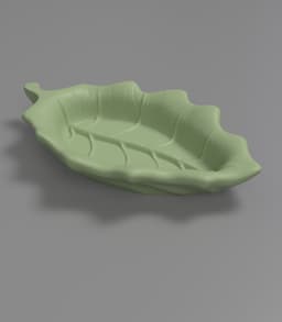 Leaf Shape Bowl Tray Organizer with silicone mold housing 3d model