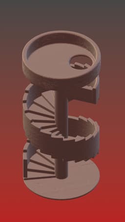 Dice Tower Castle Stairs 3d model