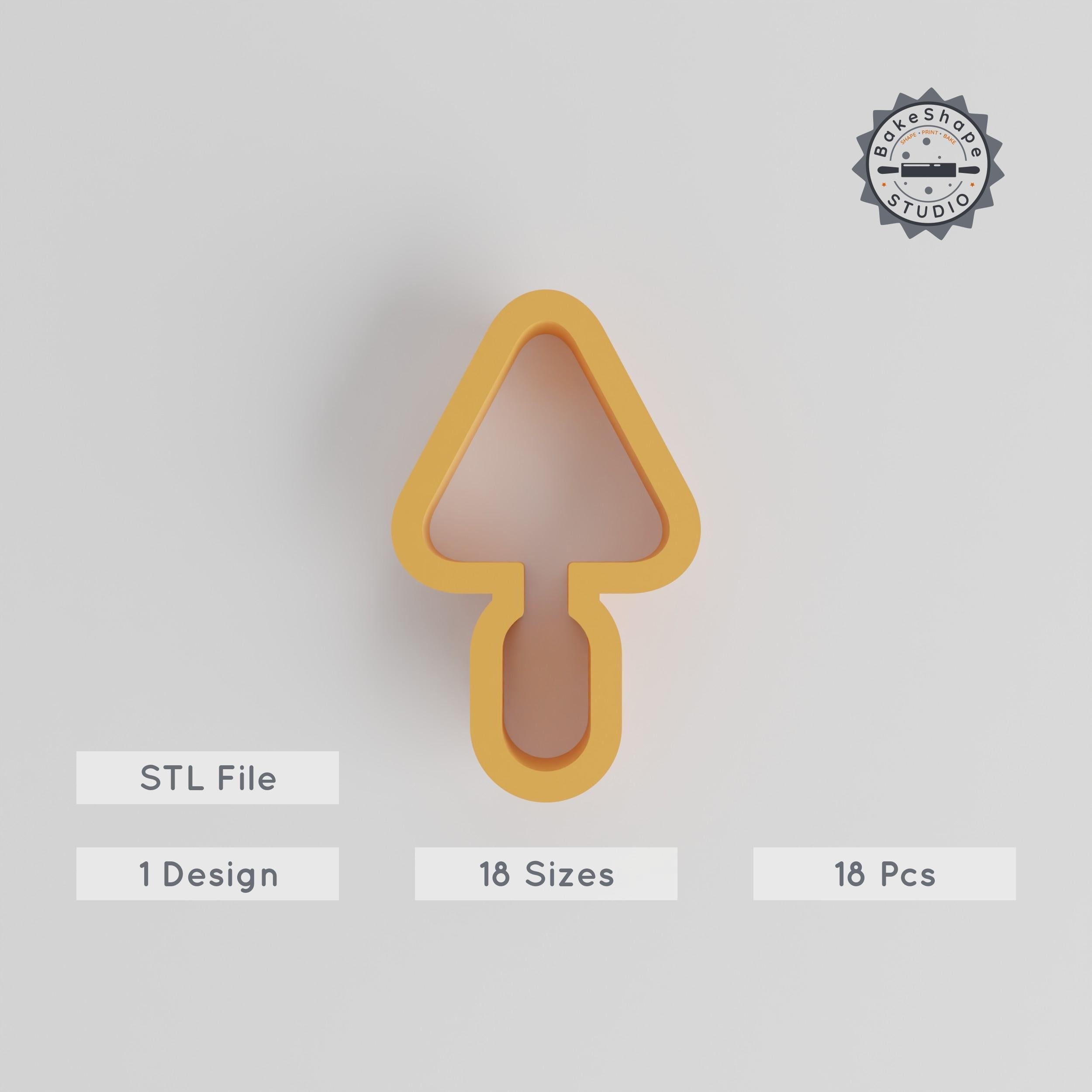 Trowel Shape Cutter, 18-Piece Set, Sizes 0.75" - 5", Perfect for Cookies, Fondant & Clay, Includes Plaster Scoop & Digging Spade PRODUCT_3659 3d model