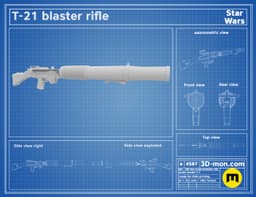 T-21 Blaster Rifle 3d model