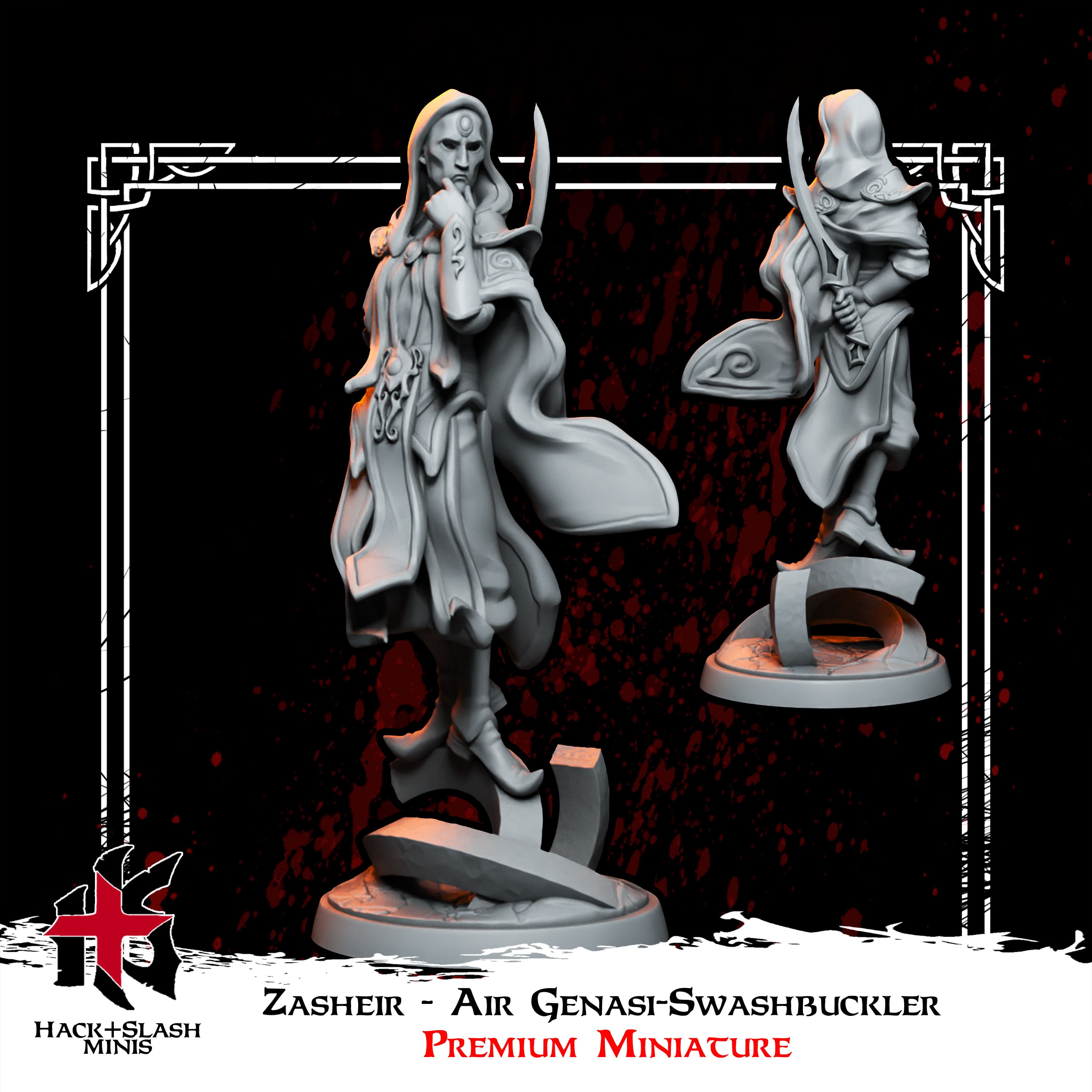 Zasheir-Air Genasi-Swashbuckler 3d model