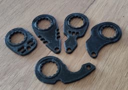 keyrambit, no bearing needed, clicks together 3d model