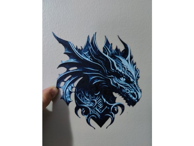 HueForge Blue dragon 2 3d model