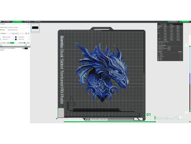 HueForge Blue dragon 2 3d model