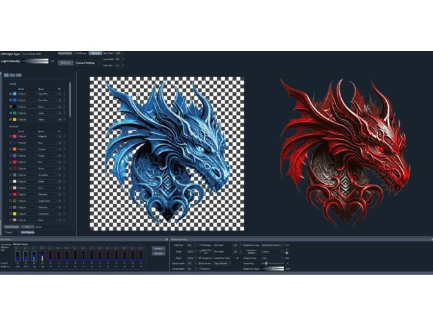 HueForge Blue dragon 2 3d model