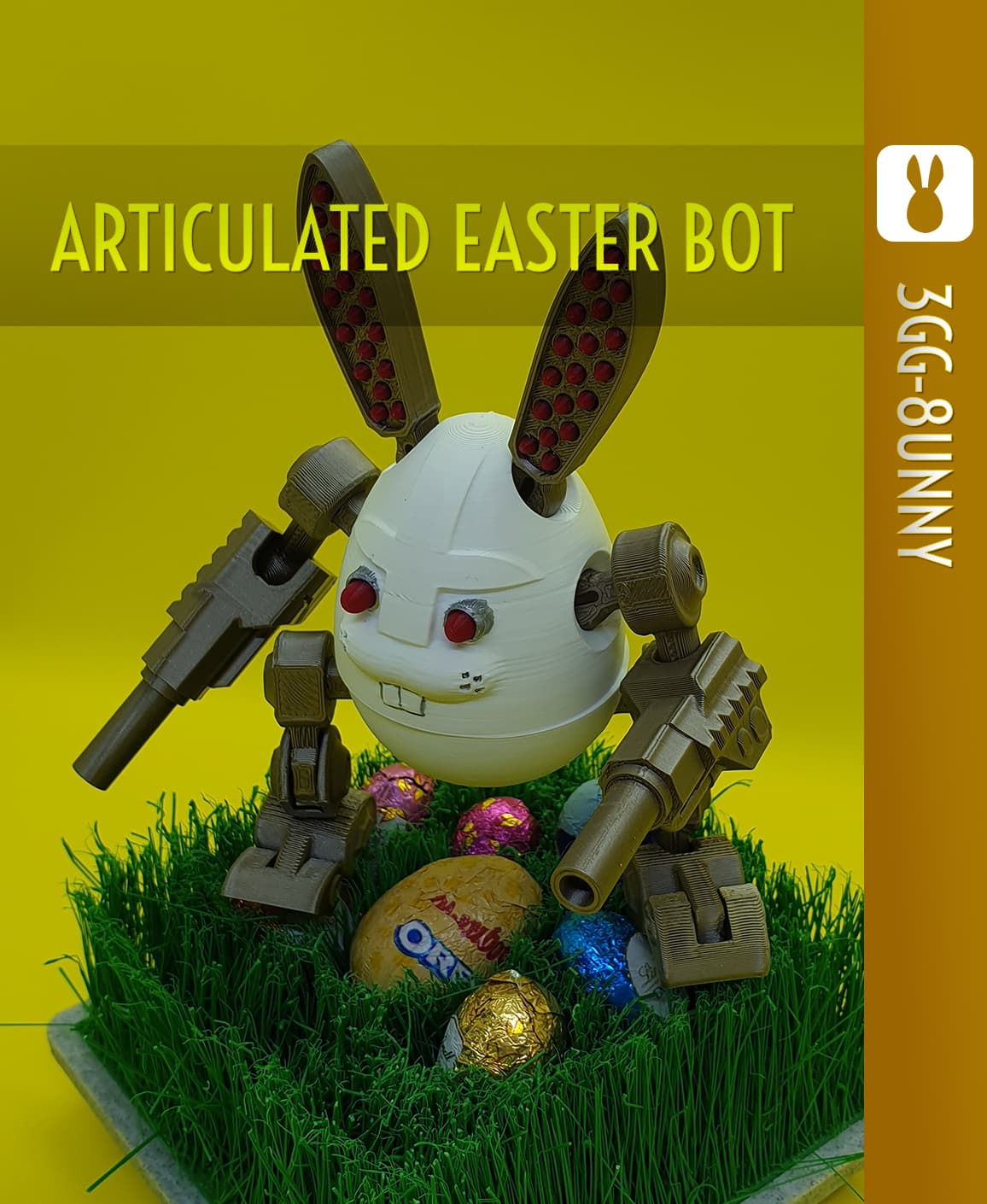 Articulated Easter Bot — 3GG-8UNNY 3d model