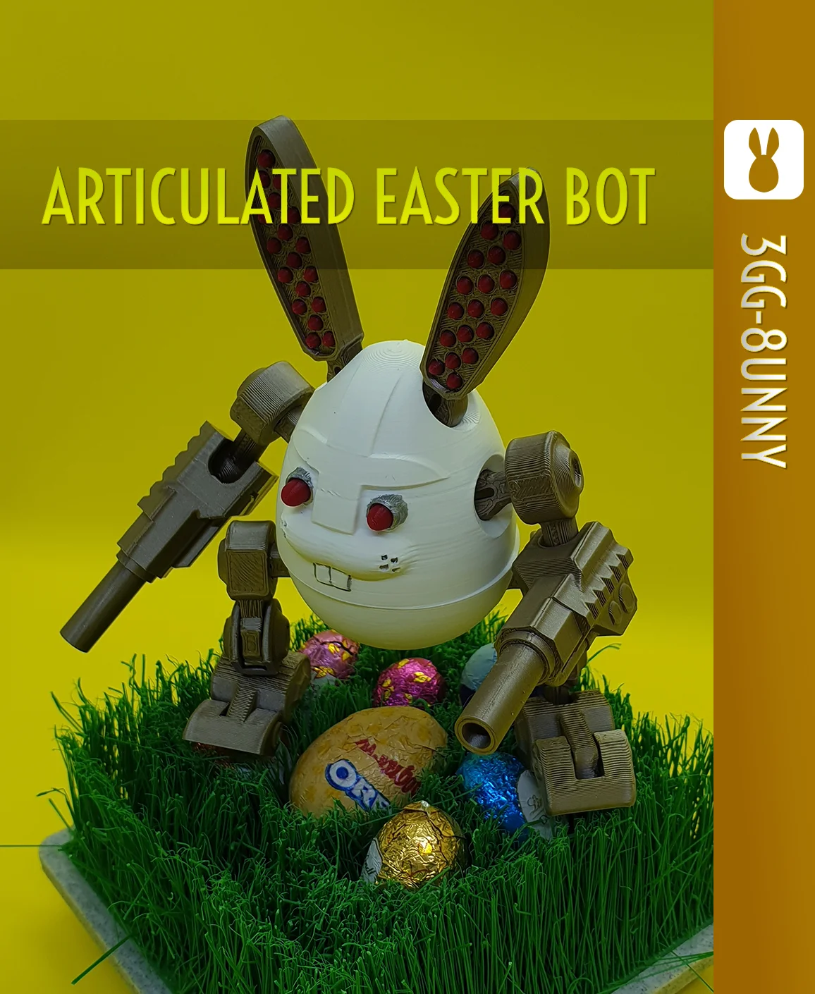 Articulated Easter Bot — 3GG-8UNNY 3d model