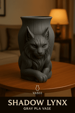 Lynx-shaped vase art organizer for forest spirit 3d model