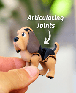 Bloodhound - Articulated fidget Dog 3d model