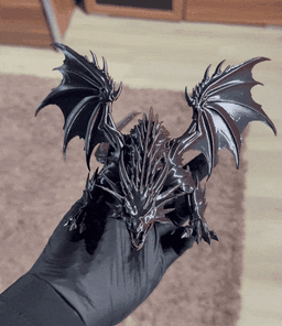 AGRESSIVE DRAGON SCULPTURE / GOTHIC DECOR / SHELF SCULPTURE DECOR / MODERN DRAGON SCULPTURE 3d model
