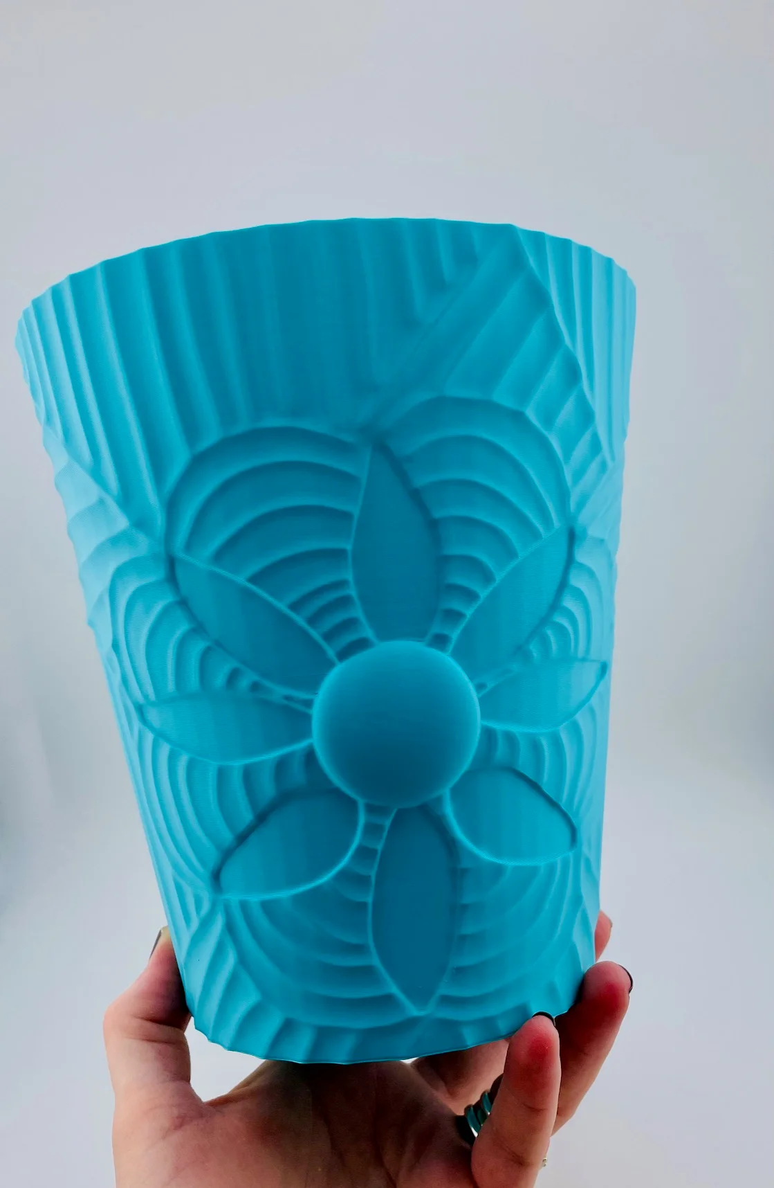 Patchwork 8 Petal Waste Basket 3d model