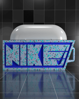 #2 Nike Airpods pro 1/2 case 3d model