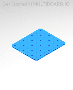 7x6 MU - Small Thread Offset MU - MultiBoard Plate 3d model