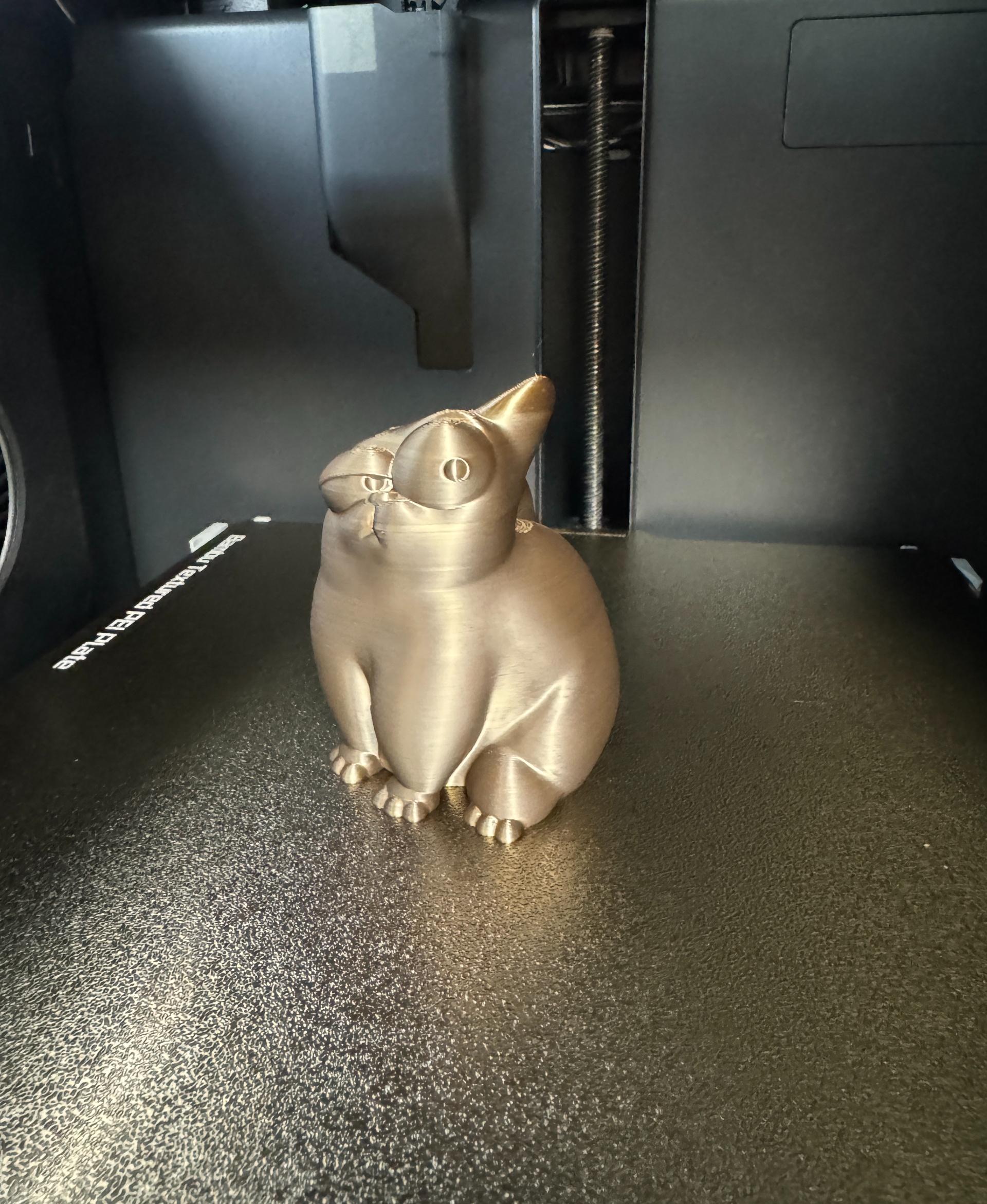 Simons Cat  - 50% size
Actual
PLA - TTyT3D Shine Chocolate Gold - 3d model