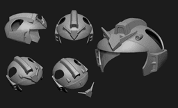Cat Helmet Mecha01 3d model