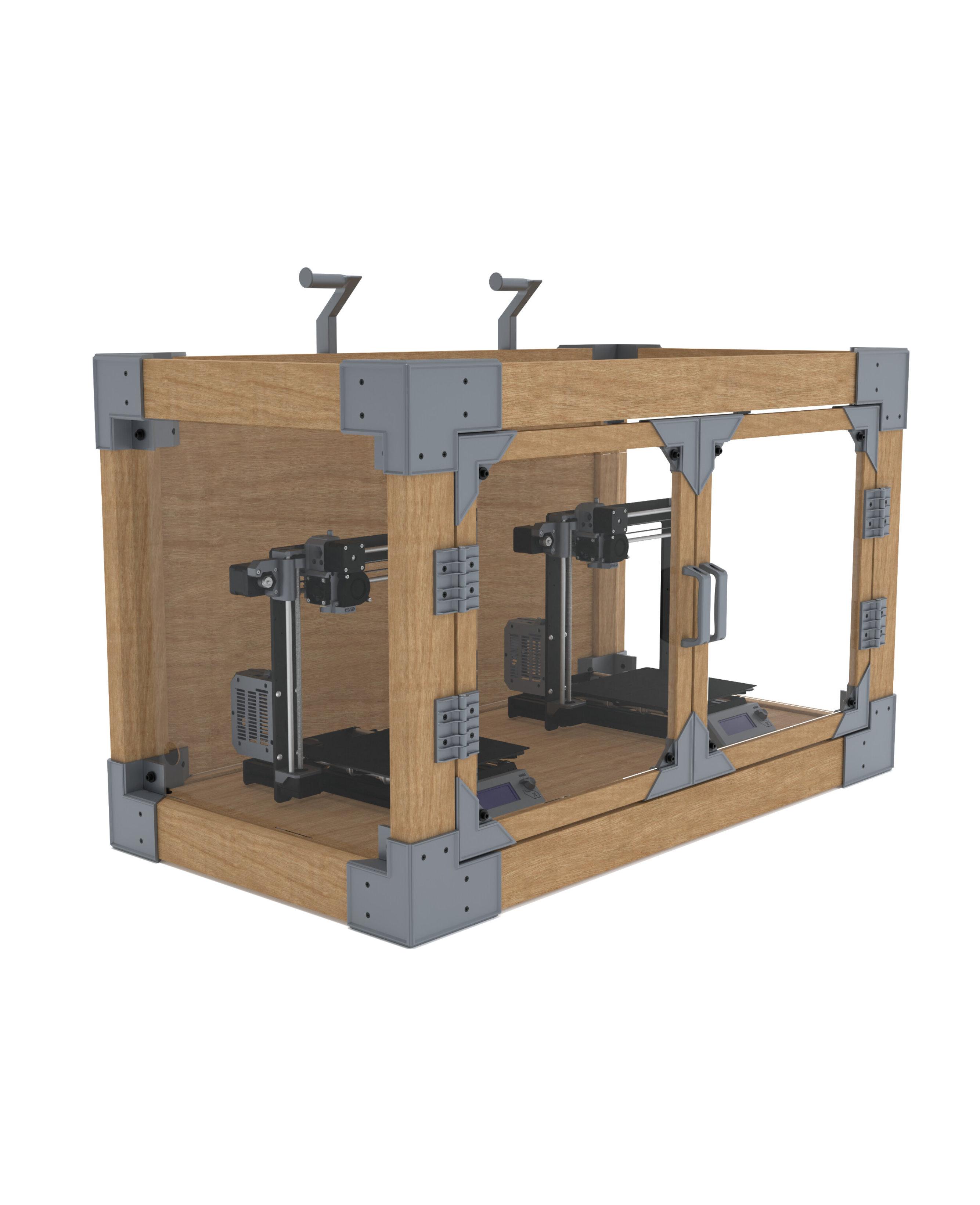3d Printer Enclosure - Wood Frame - XL 3d model