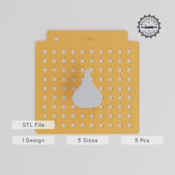 Garlic Sprinkle Stencil Set, 5 Sizes, 6-14mm, Perfect for Sprinkles, Cocoa & More PRODUCT_1339 3d model