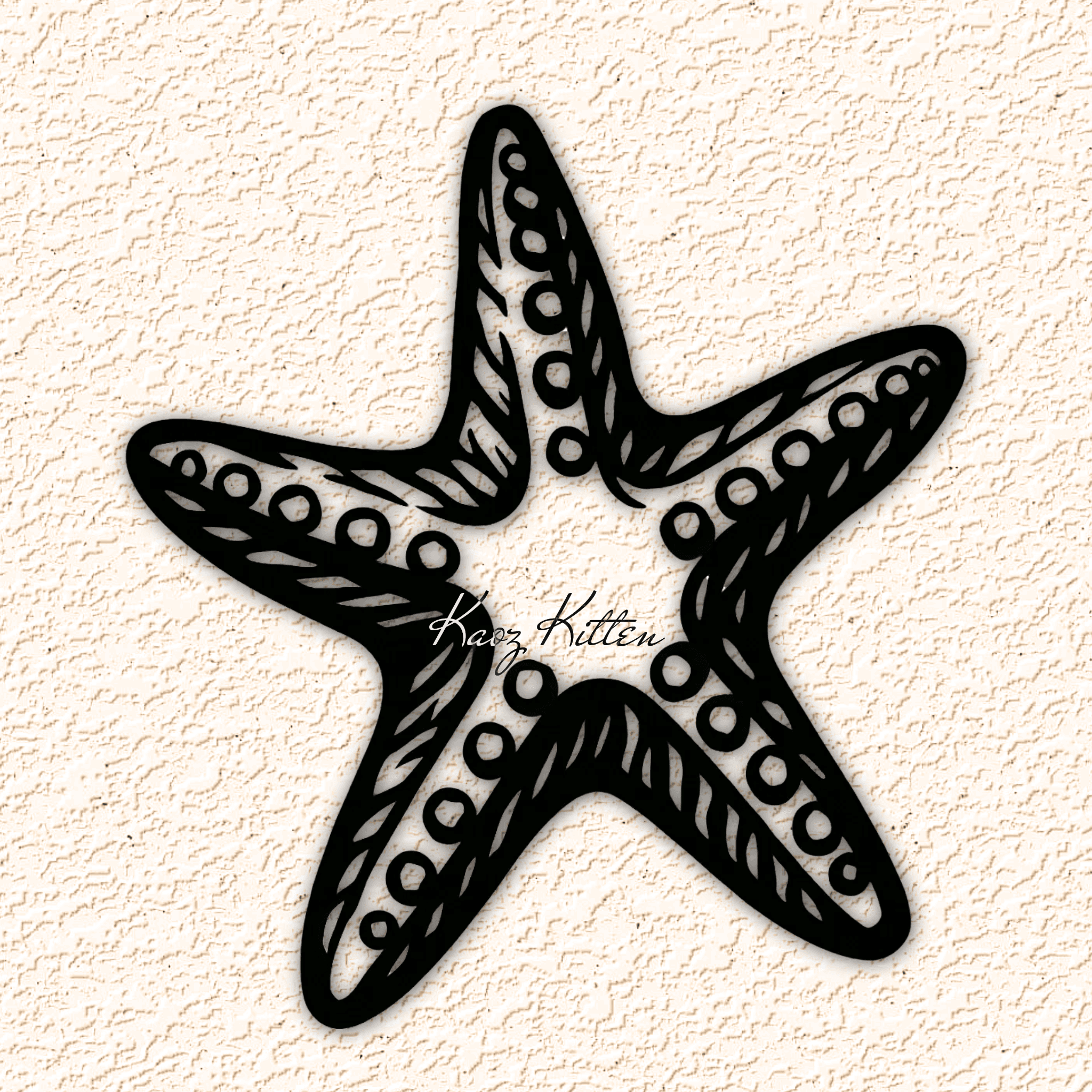 ocean starfish 2 wall art home decor 3d model