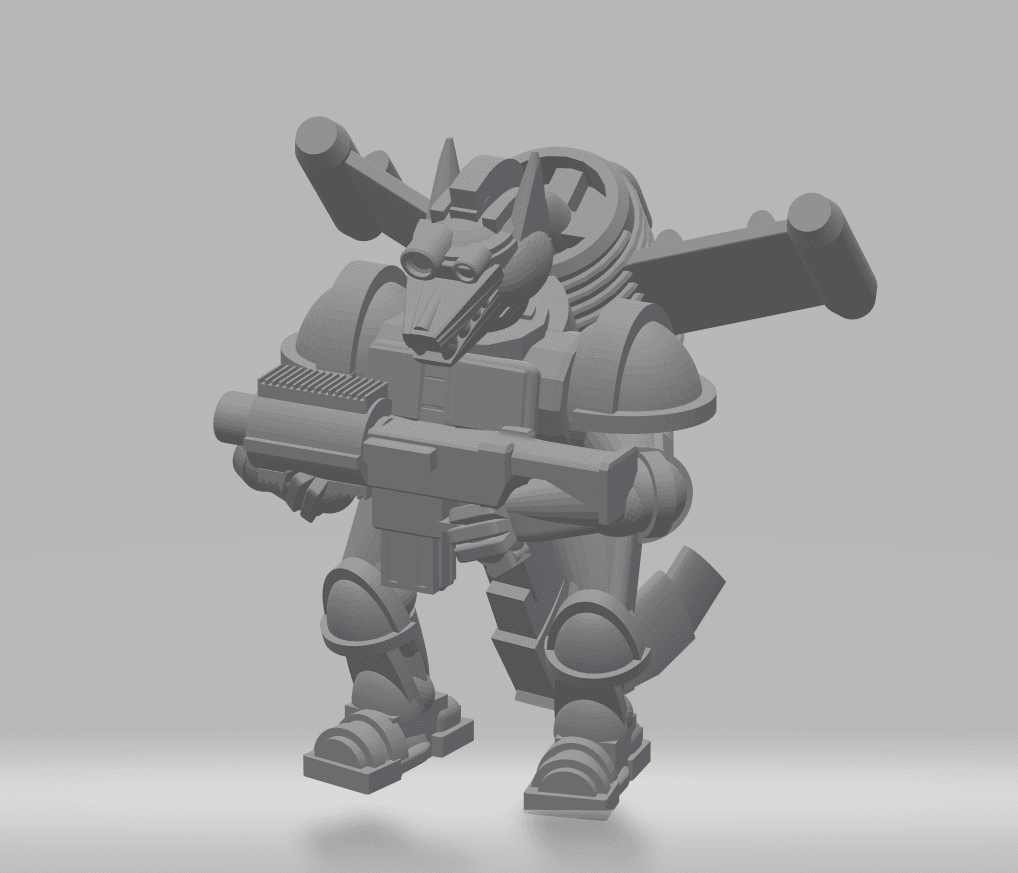 FHW: Weaponized Wolf Trooper with jump/ Blaster 3d model