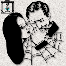morticia and gomez wall art adams family wall decor munsters halloween decoration 3d model