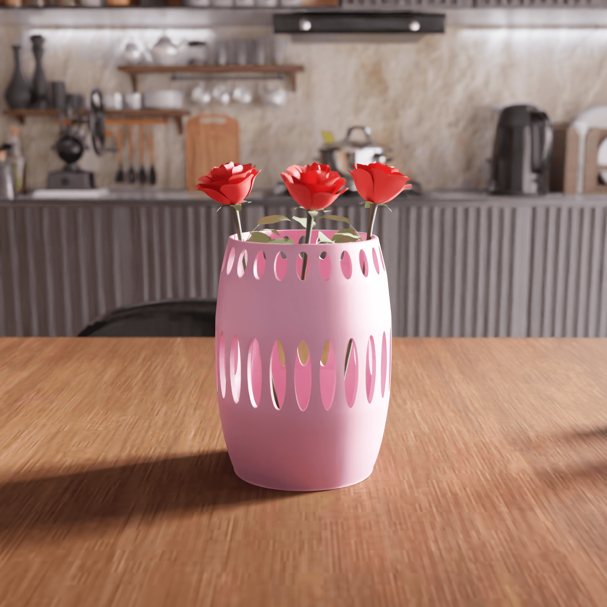 Slit Window Decorative Vase 3d model