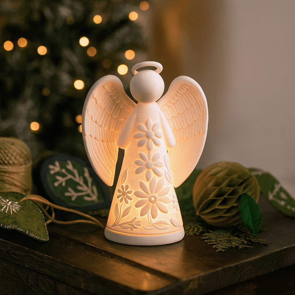 Christmas Angel Candle Holder | Glowing Holiday Decoration | Christmas Home Angel Figurine 3d model