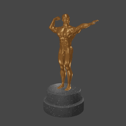 Bronze Male Statue 3d model