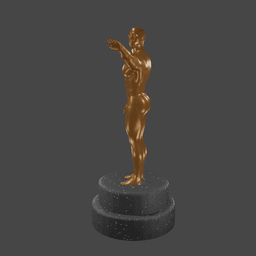 Bronze Male Statue 3d model