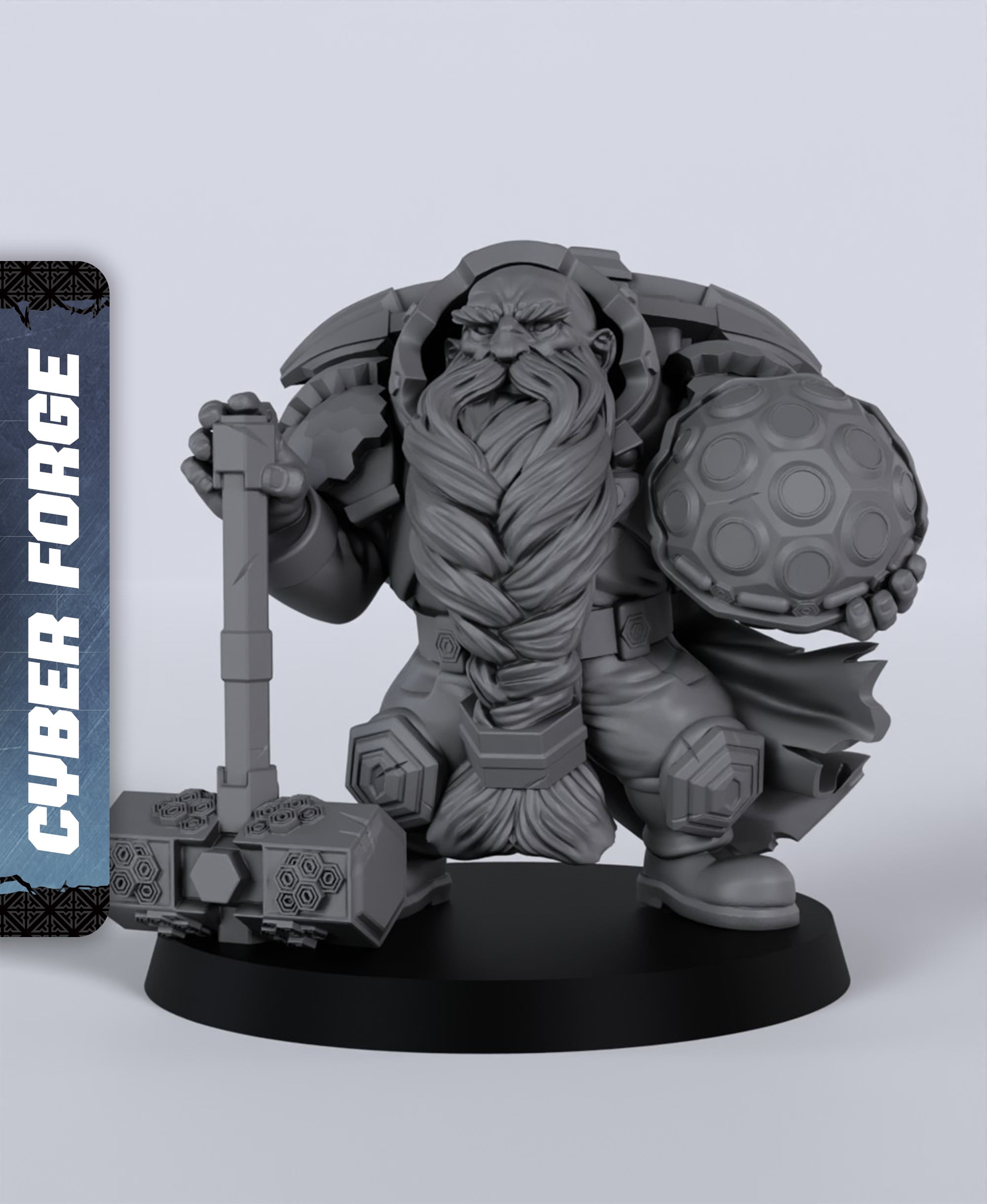 Lord Commander Hexar - With Free Cyberpunk - Sci-Fi Gift Ideas for RPG and Wargamers 3d model