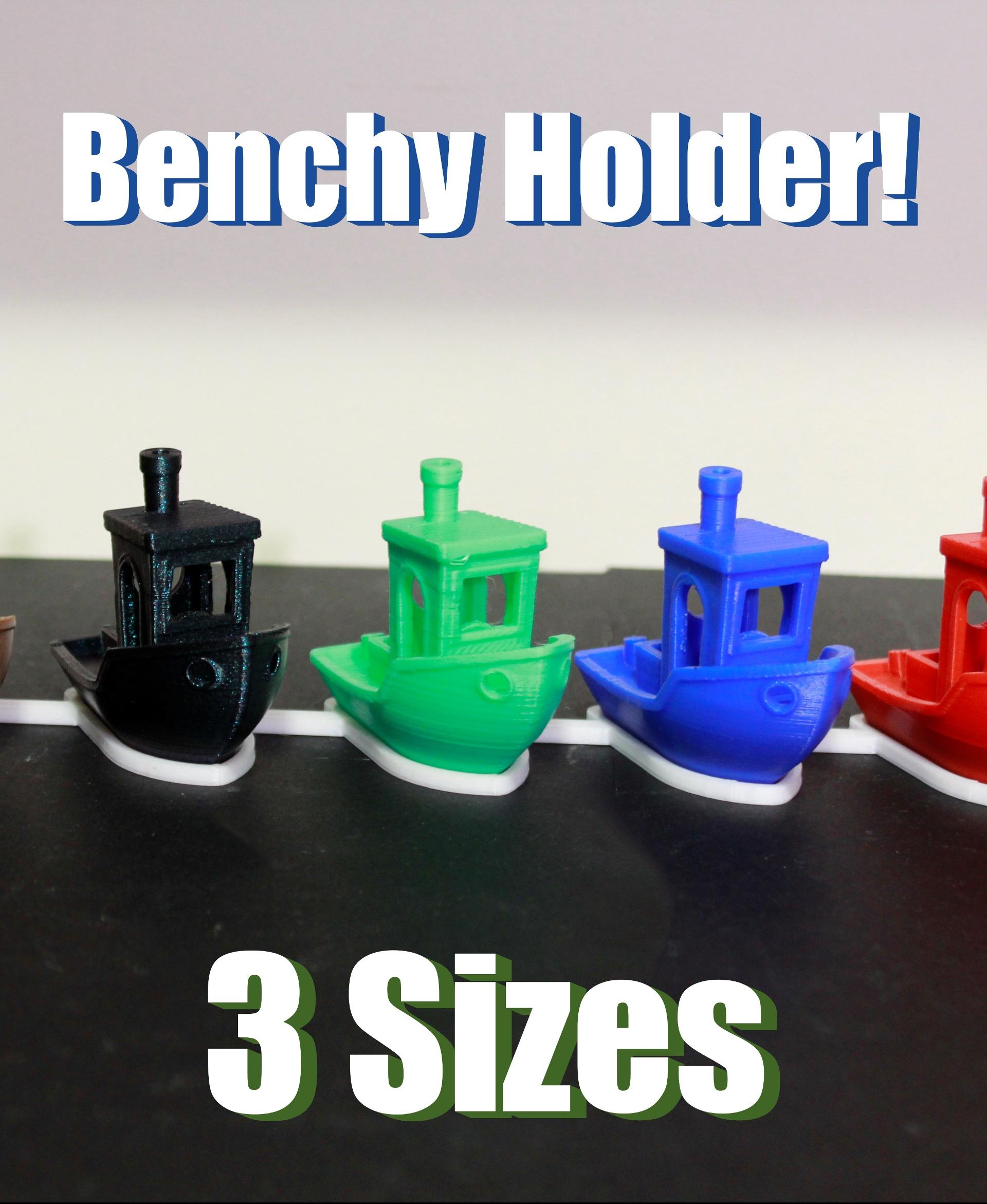 3D Benchy Display/Holder 4 Sizes! 3d model