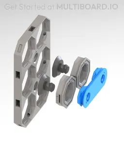 5 MU Fix Point Bolt-Locked Insert - Rail 3d model