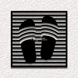 optical illusion beach sanda WALL ART HOME DECORd.stl 3d model