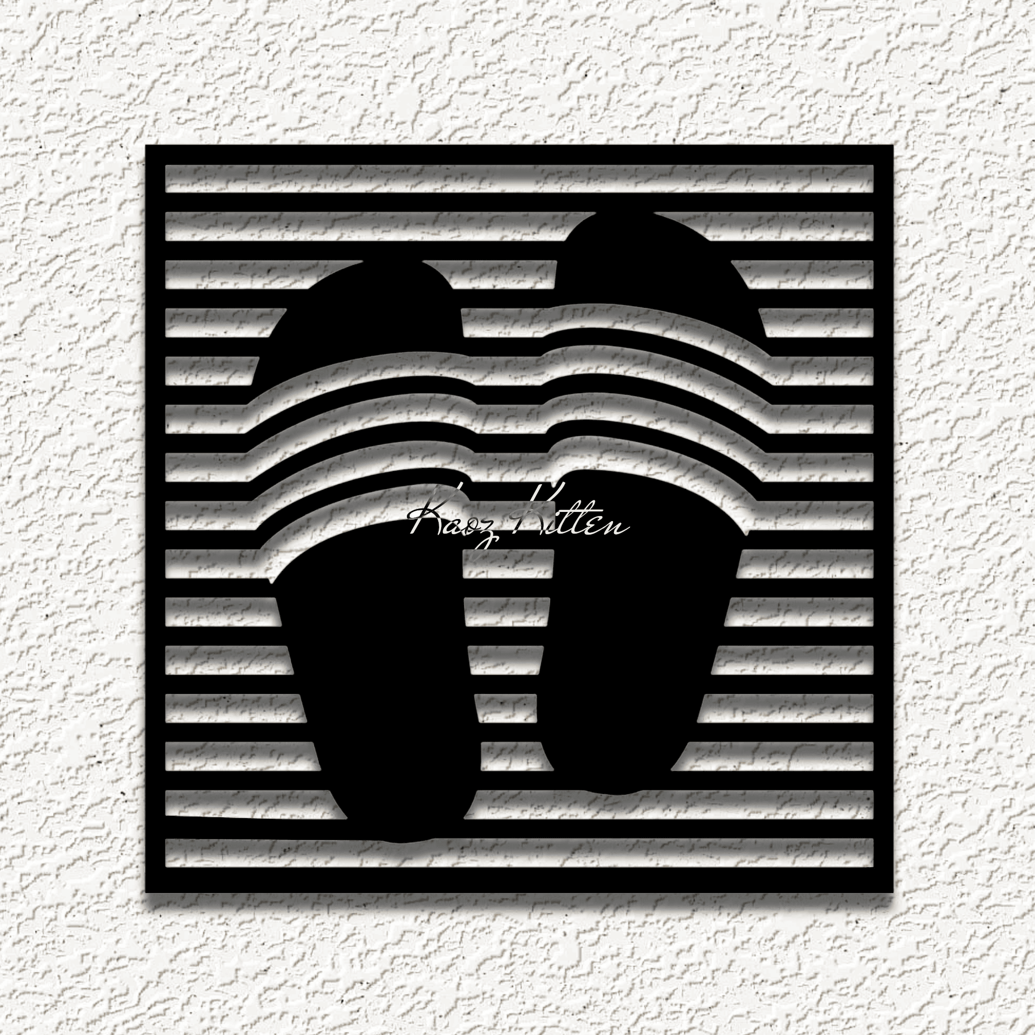 optical illusion beach sanda WALL ART HOME DECORd.stl 3d model