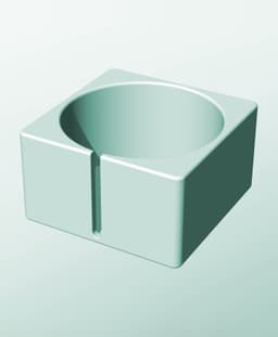 CS162-100-S Stackable slotted bin box module for creative decor 3d model