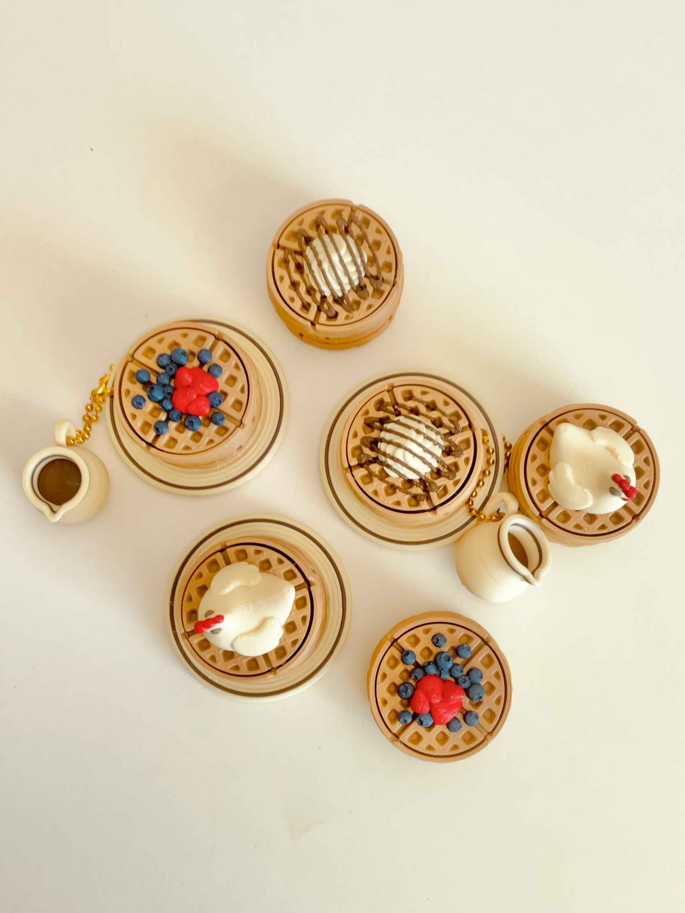 Waffles Clicker Keychain Fidget Toy Bundle 3d model
