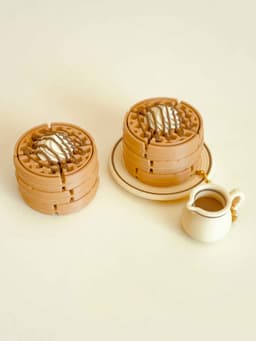Waffles Clicker Keychain Fidget Toy Bundle 3d model