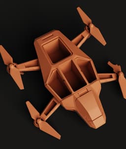 Sci-Fi Drone Pot STL | Desk Organizer 3D Print | Tech Decor 3d model