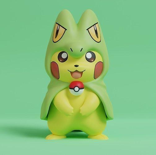 Cosplay Pikachu - Treecko 3d model