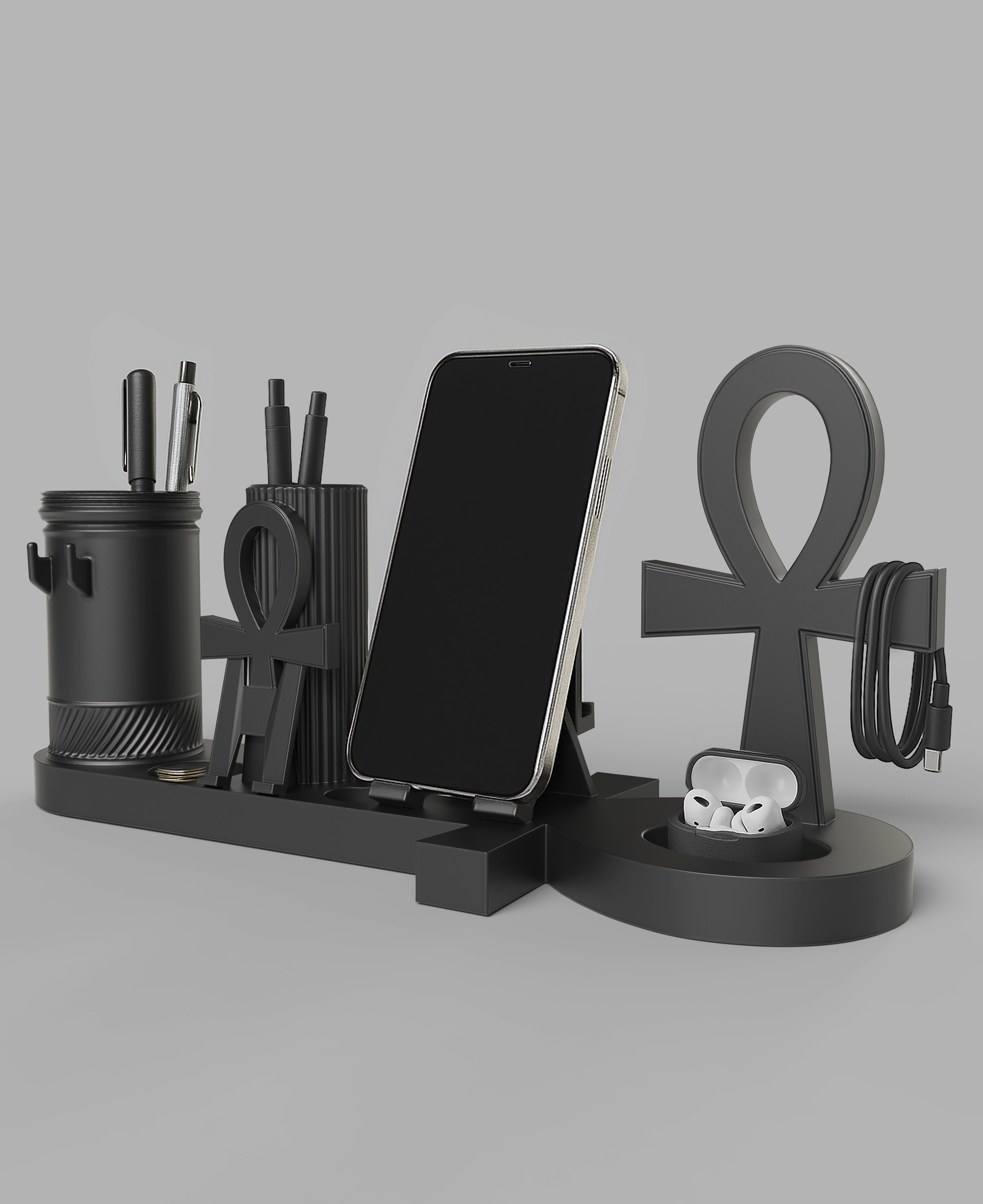 Ankh Desk Organizer Egyptian Setup 3d model