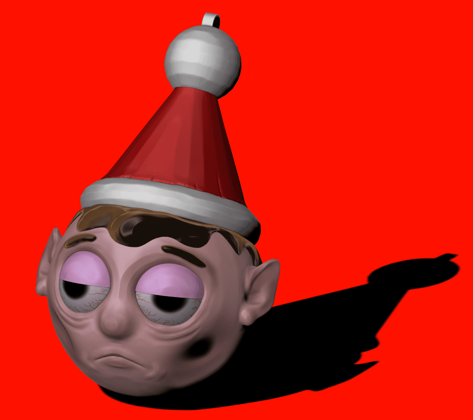 Exhausted Christmas Elf - Christmas Ornament 3d model
